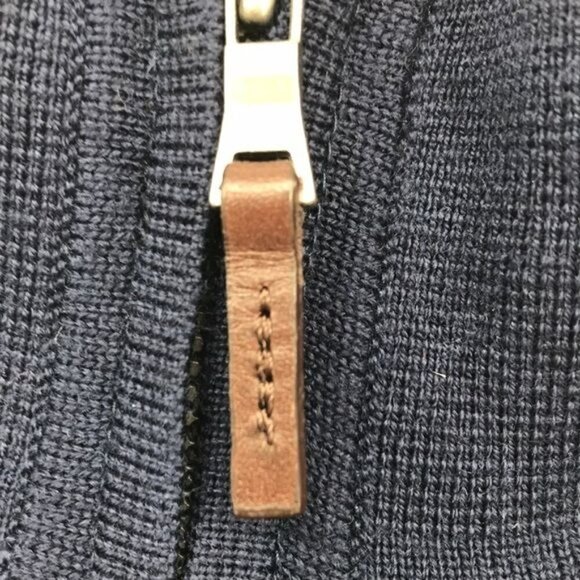 Fairway & Greene Navy Blue Men's 1/2 Zip Merino Wool Pullover size M - Picture 4 of 9